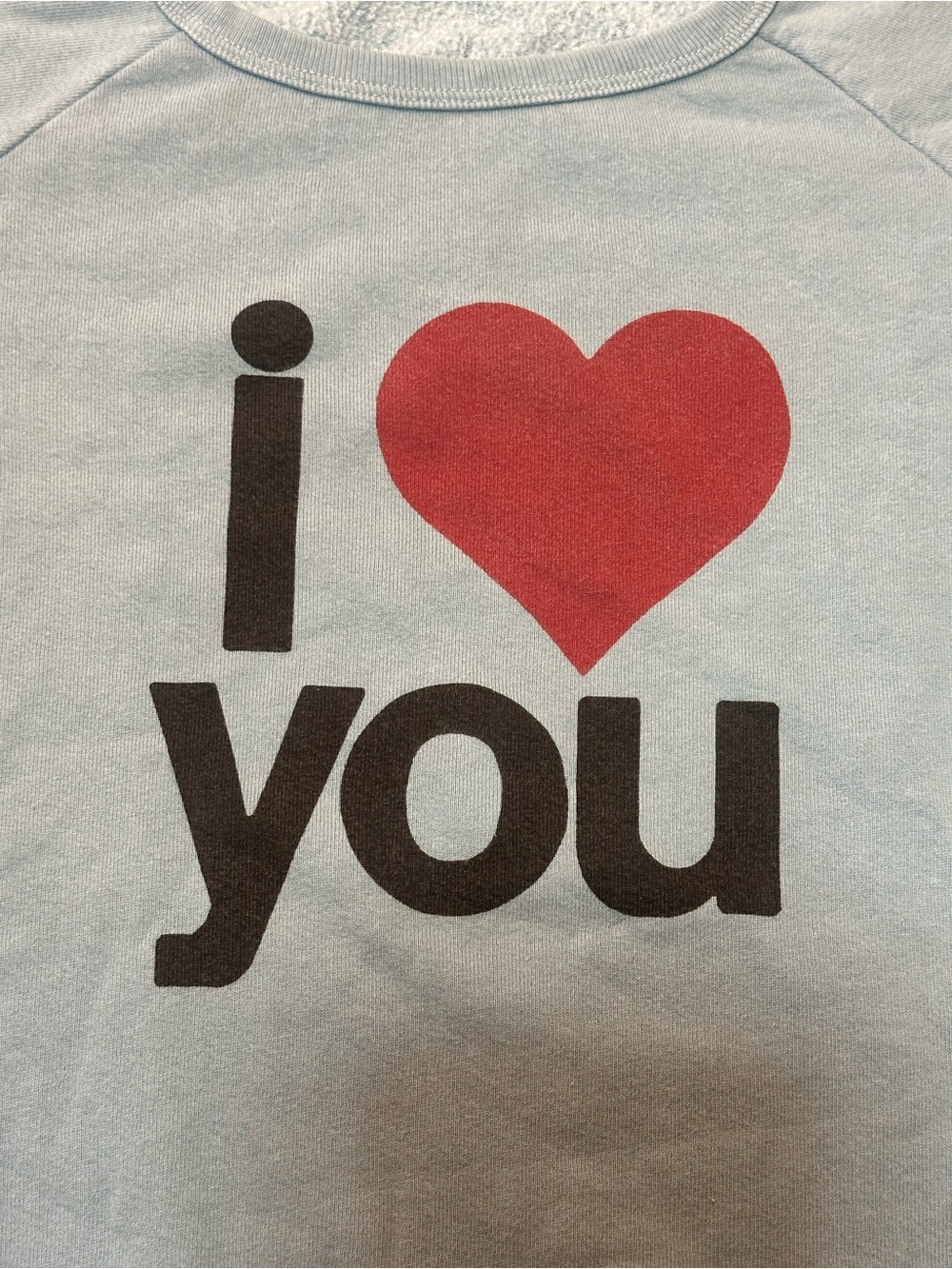 FREECITY Life Nature Love I ❤️ You Raglan Crewneck Sweatshirt Made in USA EUC - Picture 5 of 16